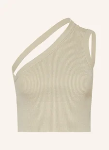 Jacquemus Top Z Dzianiny La Maille Ascu Z Lnem beige - Koszulki i topy damskie - miniaturka - grafika 1