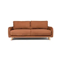 Sofy i kanapy - Pomarańczowa sztruksowa rozkładana sofa 218 cm Tori – Bonami Selection - miniaturka - grafika 1