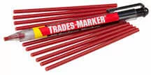 Markal Trades-Marker dermatograf + wkłady czerwony - Akcesoria spawalnicze - miniaturka - grafika 1