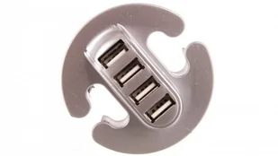 GTV HUB USB 4 porty srebrny HB-USB-4X-80 HB-USB-4X-80 - Inne akcesoria elektryczne - miniaturka - grafika 3