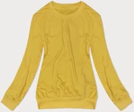 Bluzy damskie - Cienka bluza dresowa damska ze ściągaczami żółta (68W05-117) - J STYLE - miniaturka - grafika 1