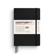 Notesy i bloczki - Notatnik Leuchtturm1917 A5, 411 stron, linie, czarny - miniaturka - grafika 1