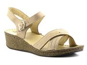 Sandały damskie - Skórzane sandały damskie na niewysokim koturnie - HELIOS Komfort 228 - Helios Komfort - miniaturka - grafika 1