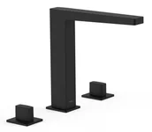 Baterie umywalkowe - Bateria umywalkowa TRES Slim Exclusive dwuuchwytowa Czerń Matowa 20210501NM - miniaturka - grafika 1