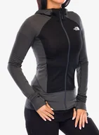 Bluzy sportowe damskie - Bluza z kapturem damska The North Face Bolt Polartec Hoodie - asphalt grey/tnf black - miniaturka - grafika 1