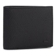 Portfele - Duży Portfel Męski Lacoste Billfold Zip Case NH2826CE Czarny - miniaturka - grafika 1