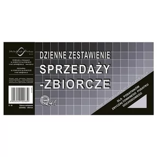 Druk offsetowy dzienne zestawienie sprzedaży zbiorczej 1/3 A4 50 kartek MICHALCZYK I PROKOP /R-4A/ - Druki akcydensowe - miniaturka - grafika 1