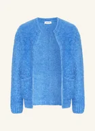 Swetry damskie - More & More Kardigan Bouclé blau - miniaturka - grafika 1
