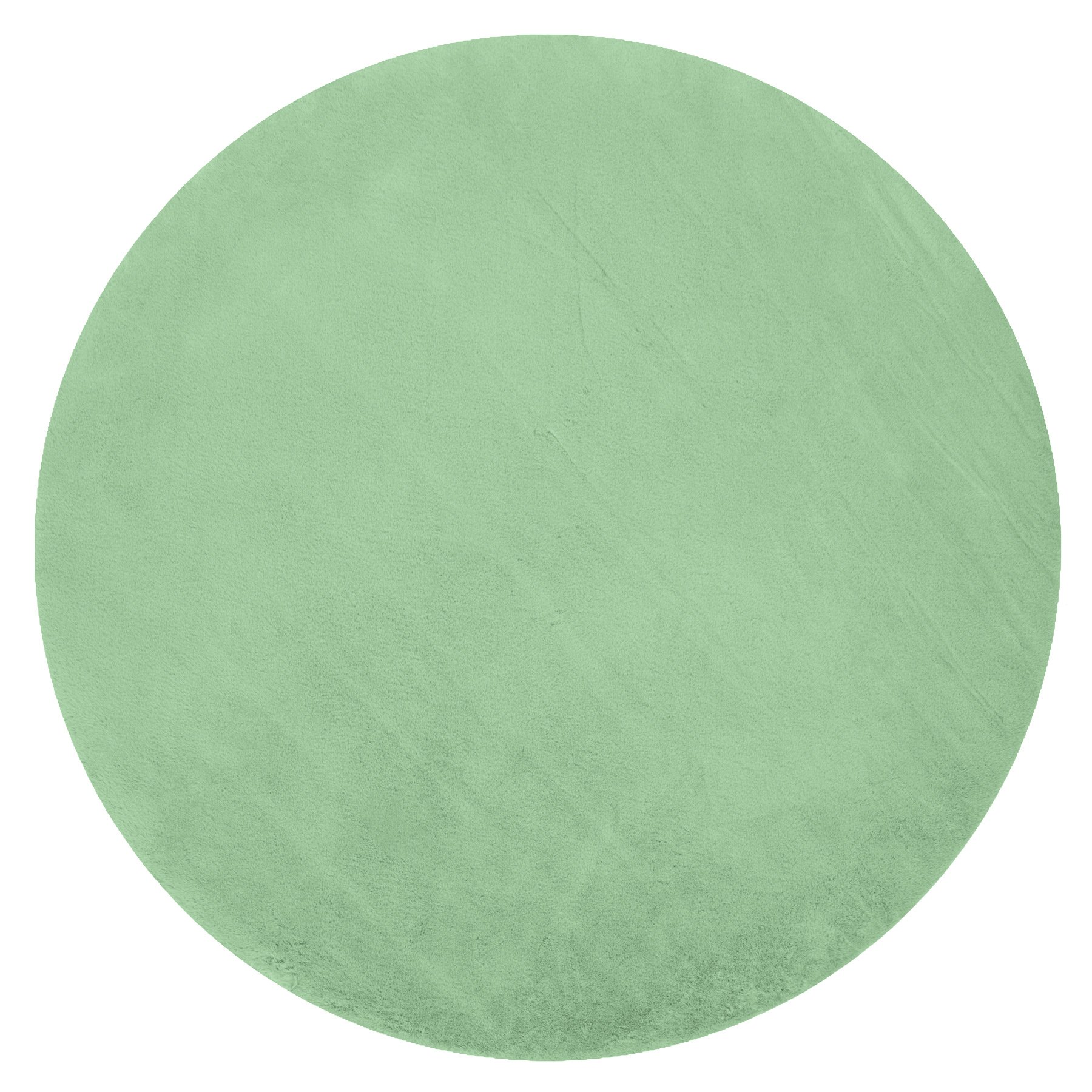 Dywan BUNNY koło IMITACJA FUTRA KRÓLIKA zielony koło 120 cm