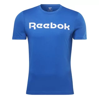 Koszulki sportowe męskie - Męska Koszulka REEBOK GS REEBOK LINEAR READ TEE HI6287 – Niebieski - grafika 1