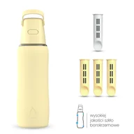Butelki filtrujące - Szklana Butelka Filtrująca Dafi GLASS SiliconeFit 0,6 Yellow Butter 4x Filtr - miniaturka - grafika 1