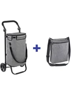 Torby i wózki na zakupy - Wenko Wózek w kolorze szarym na zakupy - 45 x 95 x 28 cm - miniaturka - grafika 1