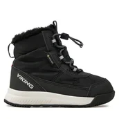 Buty dla dziewczynek - Śniegowce Viking 3-94605-277 Czarny - miniaturka - grafika 1