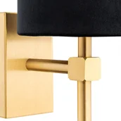 Lampy ścienne - Argon Kinkiet Azzi tekstylny klosz 1-pkt. czarny - miniaturka - grafika 1