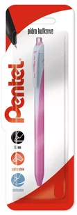 Pióro kulkowe 0,7 mm EnerGel BL437 różowy 1 szt. - PENTEL - Pióra kulkowe - miniaturka - grafika 1