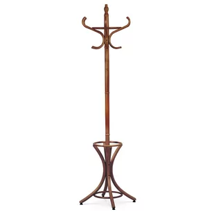 Drewniany wieszak stojakowy, ciemny dąb, 52 x 186 cm - Inne meble do salonu - miniaturka - grafika 1