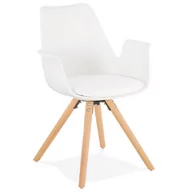 Krzesła - Kokoon Design Krzesło Design Skanor białe nogi drewniane AC02400WHNA - miniaturka - grafika 1