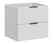 Szafki łazienkowe - Biała szafka pod umywalkę 60 cm Biały połysk P4-T50 - miniaturka - grafika 1