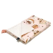 Koce i narzuty dla dzieci - LA MILLOU LEKKI KOCYK MINKY- L - BY WHATANNAWEARS – FLY ME TO THE MOON NUDE - ECRU - miniaturka - grafika 1