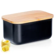 Inne naczynia kuchenne - MASELNICZKA STALOWA MASELNICA CZARNA POJEMNIK NA MASŁO VILDE 259631 - miniaturka - grafika 1