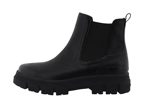 Tom Tailor Damskie 6390890022 modne kozaki, czarne, 36 EU, czarny, 36 EU