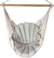 Fotele ogrodowe wiszące - Elior Skandynawskie krzesło brazylijskie na balkon szary - Milis - miniaturka - grafika 1