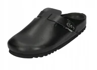 Klapki i japonki damskie - SCHOLL CZARNE KLASYCZNE KLAPKI DAMSKIE Z KLAMRĄ NA PASKU SKÓRA 35 CWN - miniaturka - grafika 1