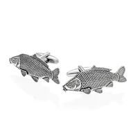 Spinki do mankietów i krawatów - Spinki do mankietów X2 Ryba Karp - miniaturka - grafika 1
