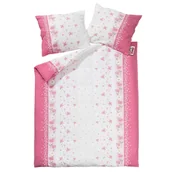 Pościel - Pościel z kory 140x200 137/1 Kwiatki Różowo-Białe na guziki 100% bawełna gruba - miniaturka - grafika 1
