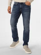 Spodnie męskie - Pepe Jeans Jeansy Mężczyźni Regular Fit Bawełna niebieski jednolity, 33-30 - miniaturka - grafika 1