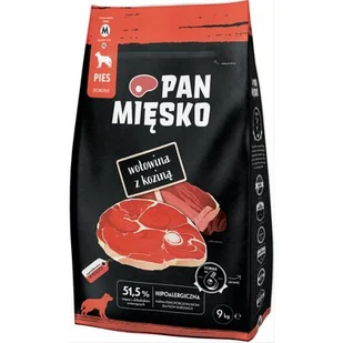 Pan Mięsko Wołowina z Koziną M 9kg - Sucha karma dla psów - miniaturka - grafika 1