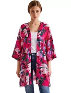 Bluzki damskie - Street One Damska bluzka kimono, jagodowy różowy, M - miniaturka - grafika 1
