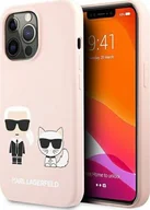 Etui i futerały do telefonów - Karl Lagerfeld Etui Karl Lagerfeld KLHCP13LSSKCI Apple iPhone 13 Pro hardcase jasno różowy/light pink Silicone Karl & Choupette - miniaturka - grafika 1