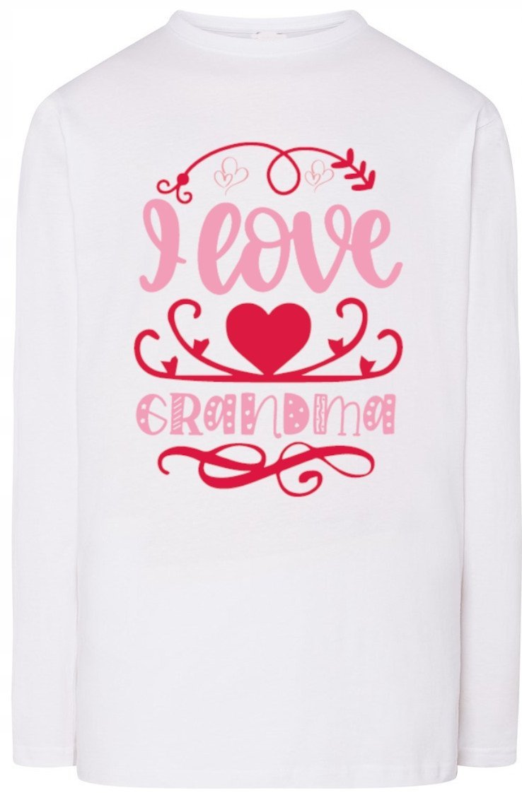 Dzień Babci Nadruk Longsleeve Modny r.4XL