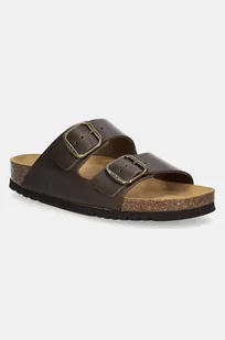 Scholl klapki skórzane JOSEPHINE damskie kolor brązowy F318181590 - Klapki i japonki damskie - miniaturka - grafika 1