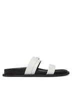 Klapki i japonki damskie - MICHAEL Michael Kors Klapki Mandy Flat Sandal 40S5MAFS2L Biały - miniaturka - grafika 1