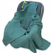 Otulacze - OTULACZ DO FOTELIKA NOSIDEŁKA MUŚLINOWY Z KAPTURKIEM KOCYK Kerstin - miniaturka - grafika 1