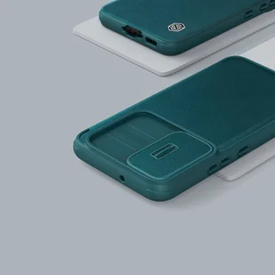Nillkin Qin Cloth Pro Case etui Samsung Galaxy S23+ pokrowiec z klapką osłona na aparat niebieskie - Etui i futerały do telefonów - miniaturka - grafika 11