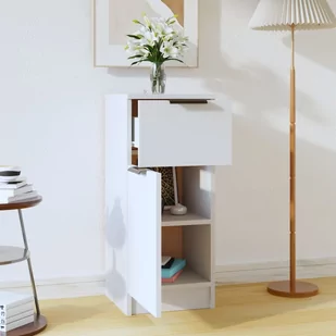 Lumarko Szafka, biała, 30x30x70 cm, materiał drewnopochodny - Szafki do salonu - miniaturka - grafika 4