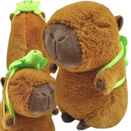 Maskotki i pluszaki - Maskotka Pluszowa Kapibara z Żółwikiem 31cm Capybara z Plecakiem - miniaturka - grafika 1