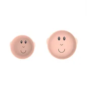 Miseczki i talerzyki dla dzieci - Matchstick Monkey Monkey Plate & Bowl komplet naczyń dla dzieci Dusty Pink 1 szt. - miniaturka - grafika 1