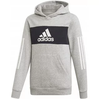 Bluzy dla dziewczynek - Adidas Bluza Dziecięca Szara Yb Sid Po Ed6500 110 - grafika 1