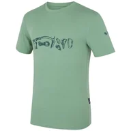 Koszulki sportowe męskie - Koszulka męska Zulu Bambus Climber 210 short Rozmiar: XL / Kolor: jasnozielony - miniaturka - grafika 1