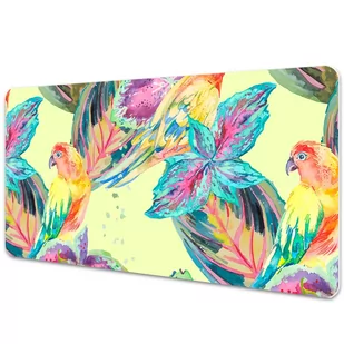Duża podkładka ochronna na biurko Barwne papugi 100x50 cm - Podkładki na biurko - miniaturka - grafika 1