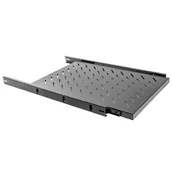 Pozostałe akcesoria sieciowe - LANBERG Półka do szaf 19 wysuwana 1000mm 1U 465x750mm czarna AK-1011-B - miniaturka - grafika 1