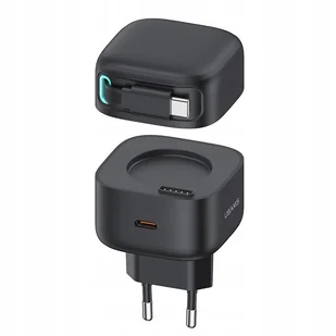 P4Y Ładowarka sieciowa USB-C US-CC202 35W czarna - Ładowarki do telefonów - miniaturka - grafika 1