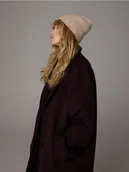 Czapki damskie - Reserved - Wełniana czapka z dodatkiem kaszmiru - beżowy - miniaturka - grafika 1