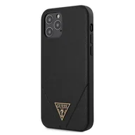 Etui i futerały do telefonów - Guess GUHCP12MVSATMLBK iPhone 12 6,1" Max/Pro czarny/black hardcase Saffiano GUE000830 - miniaturka - grafika 1