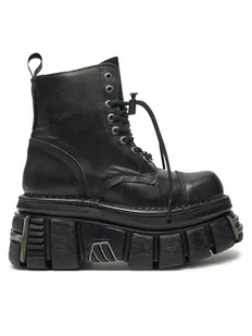 NEW ROCK Glany M-NEWMILI083-S37 Czarny - Glany damskie - miniaturka - grafika 1