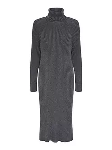 YAS Damska sukienka z dzianiny YASMAVI, Medium Grey Melange, XXL - Sukienki - miniaturka - grafika 1